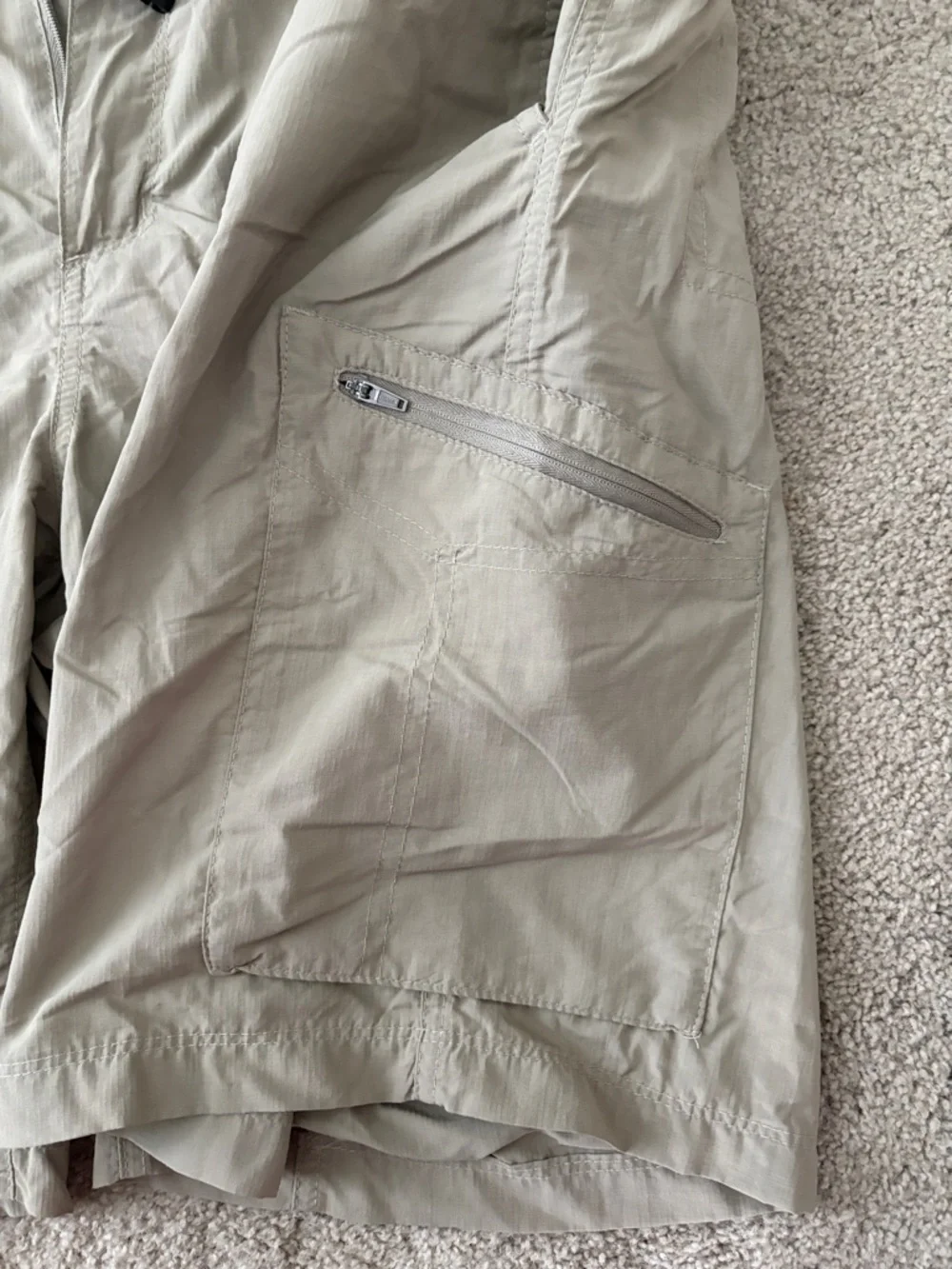 Men's Tan Cargo Shorts with Utility Belt - Picture 3 of 10